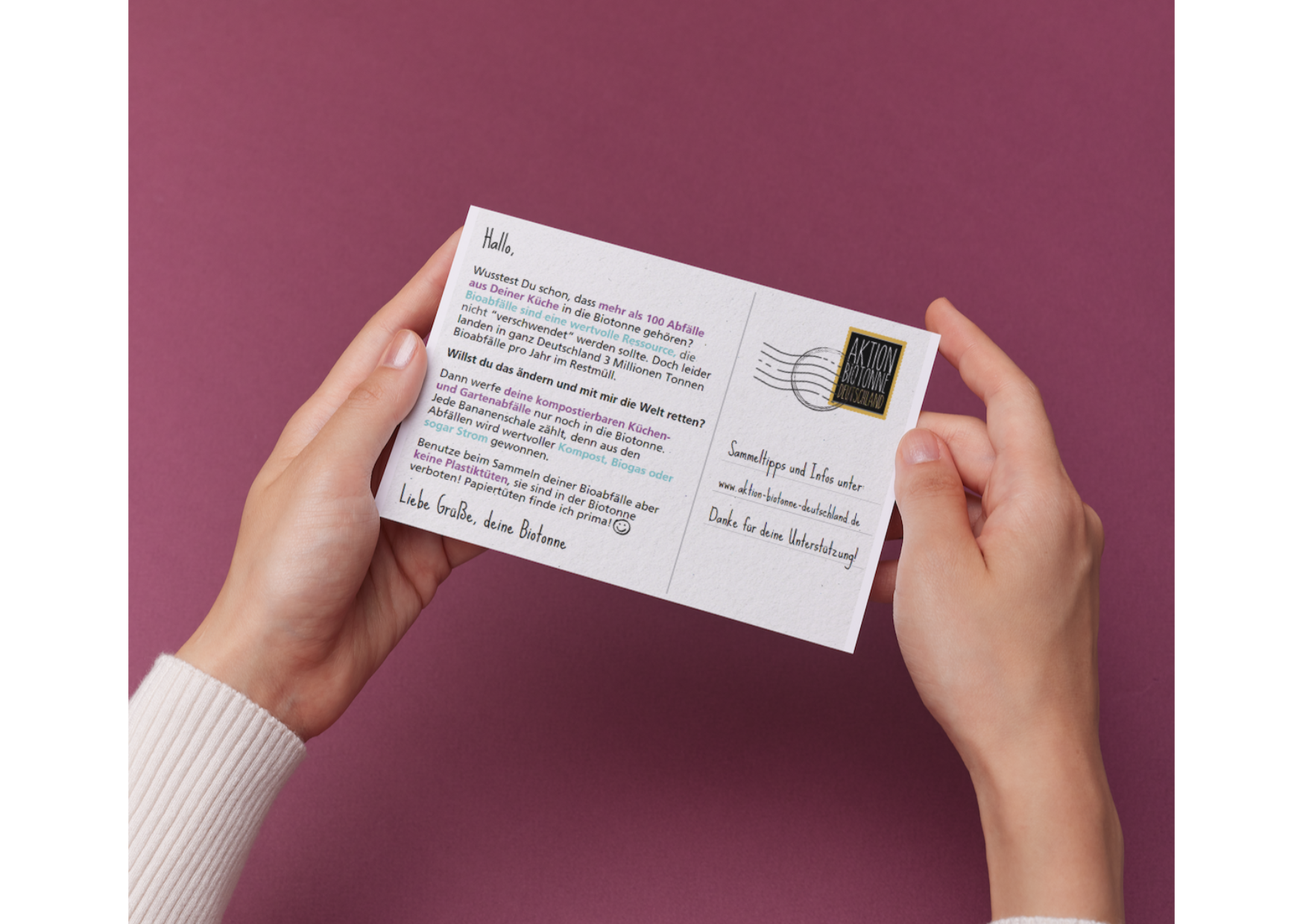Postkarte "Jetzt Rett'ich die Welt"